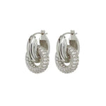Pave Interlock Hoop Earrings - camillaboutiqueshop
