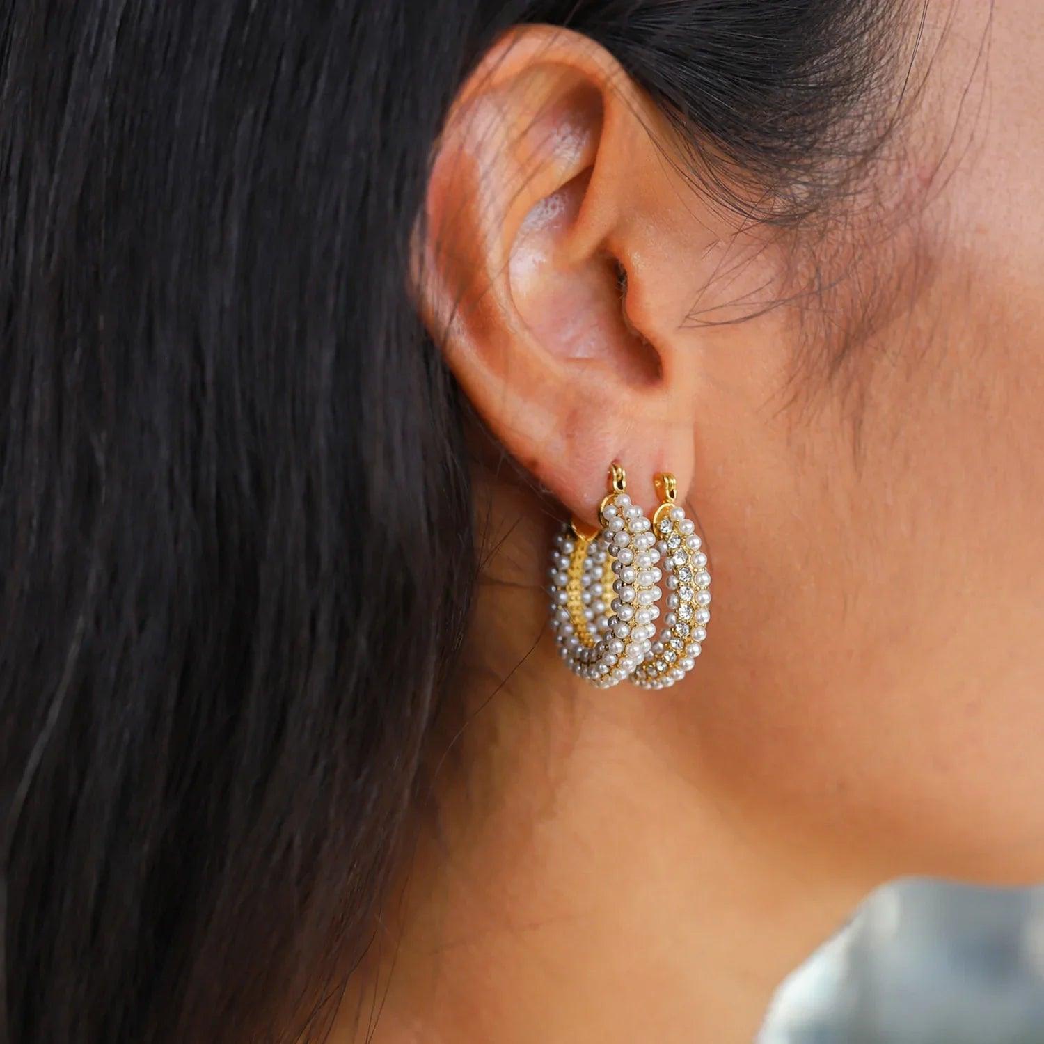 PEARL JOY HOOPS. - Camillaboutiqueshop