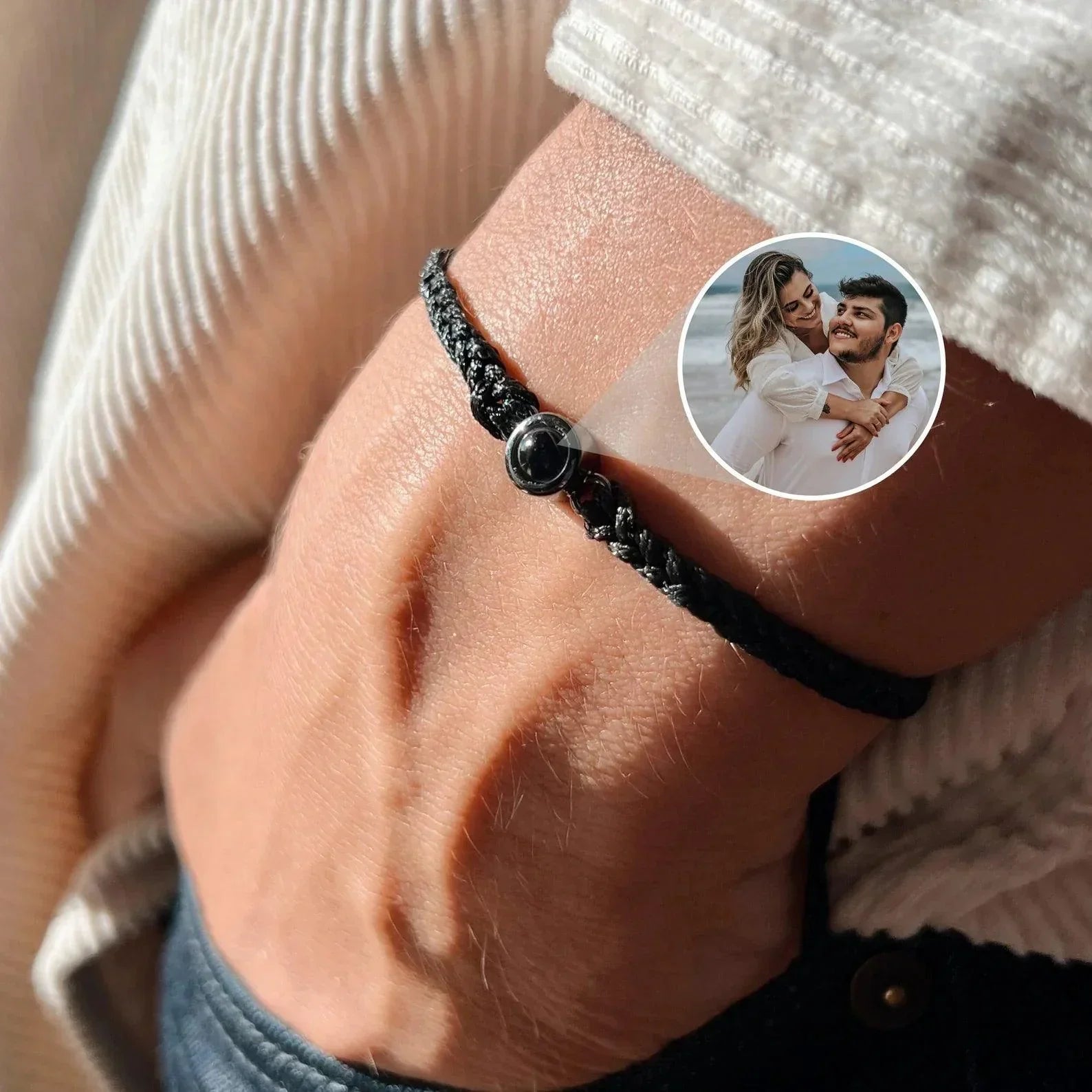 Personalized Circle Photo Bracelet With Picture Inside - camillaboutiqueshop