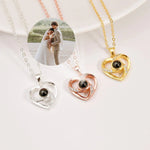Personalized Photo Projection Necklace Jumping Heart Pendant With Picture Inside - camillaboutiqueshop