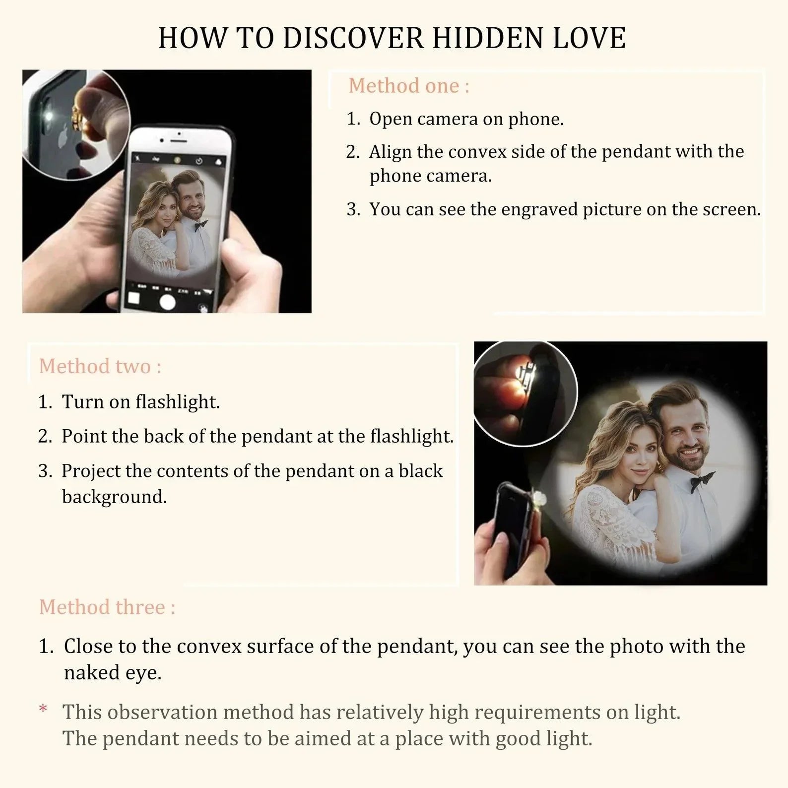 Personalized Photo Projection Necklace Jumping Heart Pendant With Picture Inside - camillaboutiqueshop