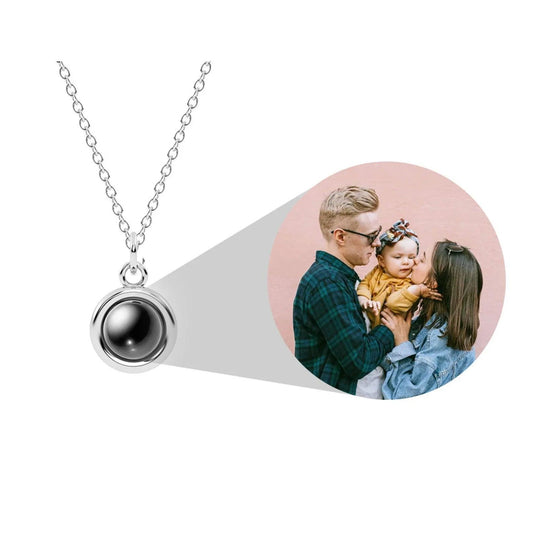 Personalized Picture Necklace Round With Picture Inside - Camillaboutiqueshop