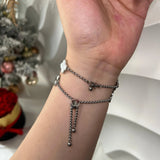 Pink Mother Of Pearl Clover Custom Name Bracelet - camillaboutiqueshop