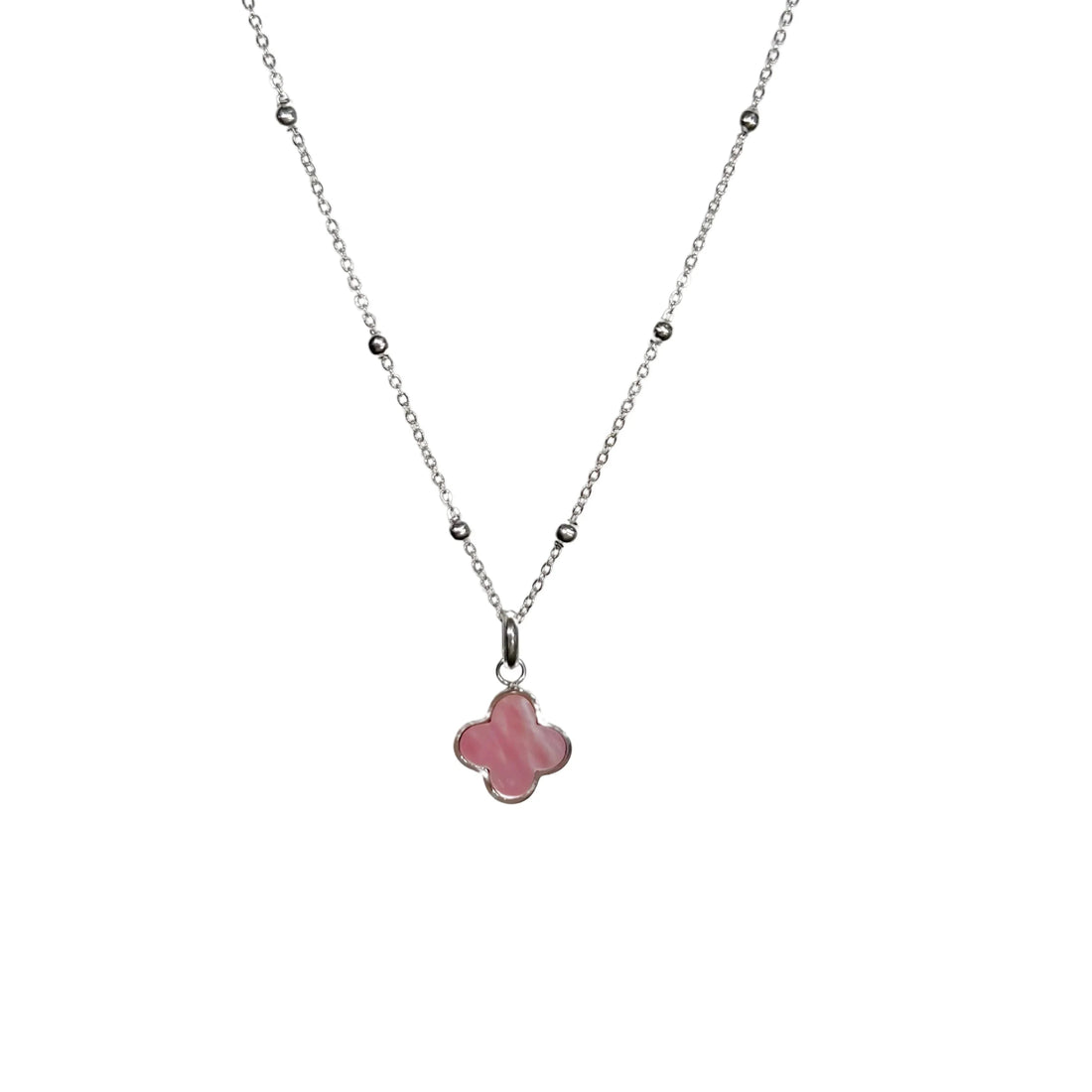 Pink Mother Of Pearl Clover Necklace - camillaboutiqueshop