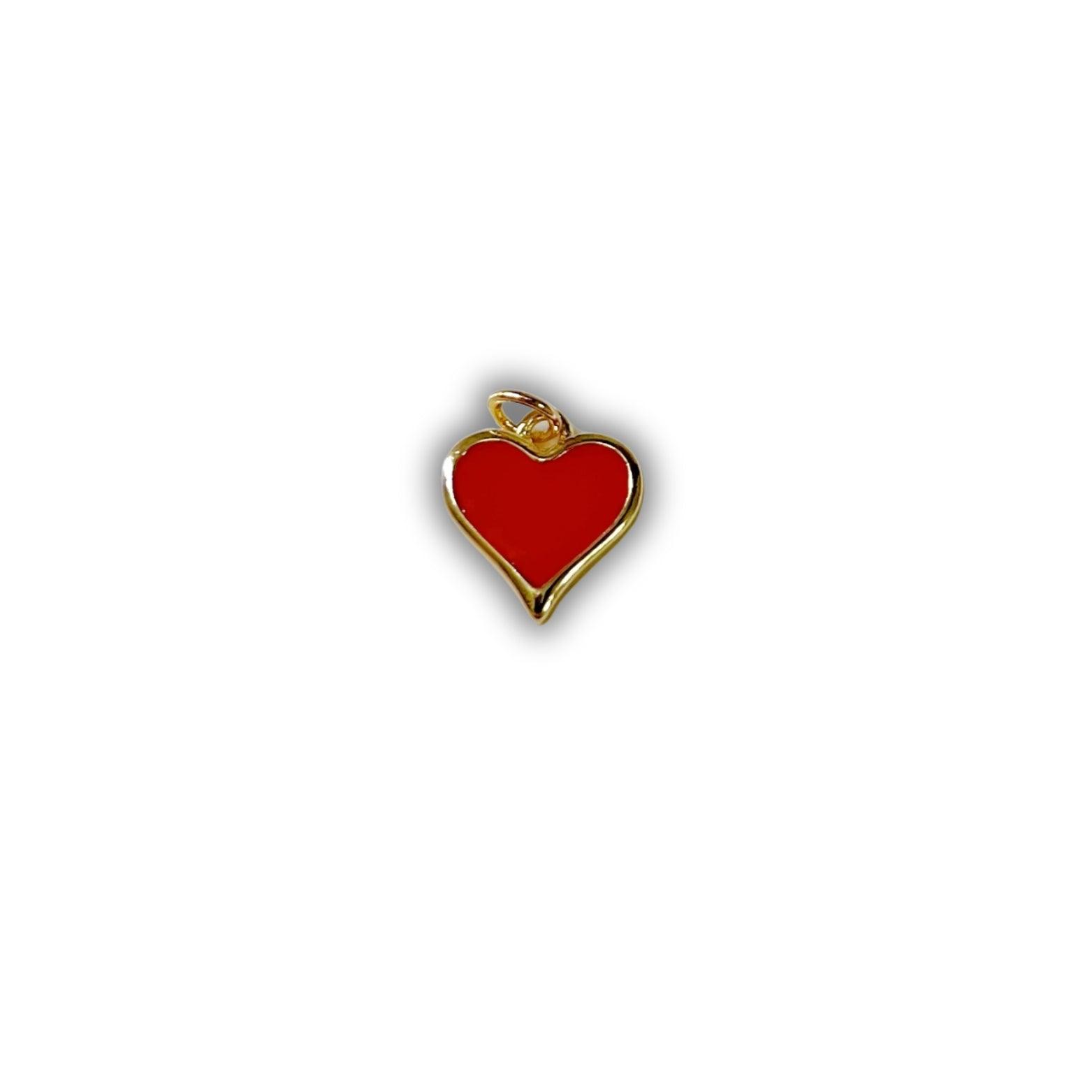 Red Enamel Heart Charm - Camillaboutiqueshop