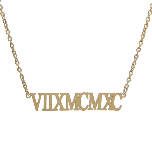 Roman Numeral Necklace - Camillaboutiqueshop