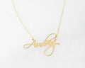 Signature Script Nameplate Necklace - Camillaboutiqueco