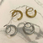 Silver Spiral Hoop Earrings - camillaboutiqueshop