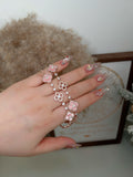 Sparkle Pink Clover Leaf Bracelet - Camillaboutiqueshop
