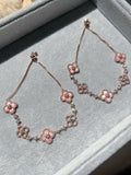 Sparkle Pink Clover Leaf Bracelet - Camillaboutiqueshop