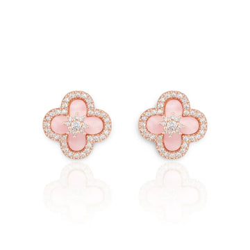 Sparkle Sakura Clover Earrings - Camillaboutiqueshop