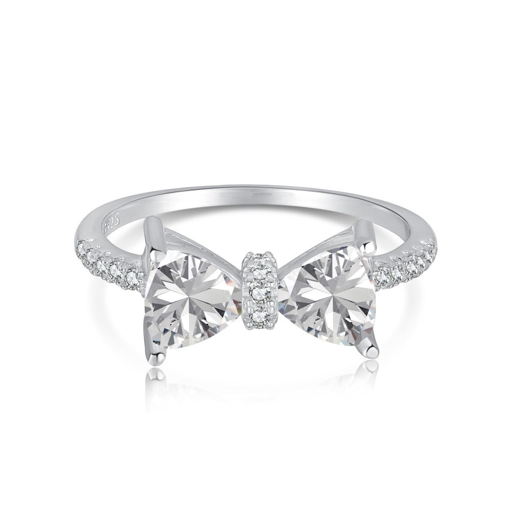 Sparkling Pink Bow Ring - Camillaboutiqueshop