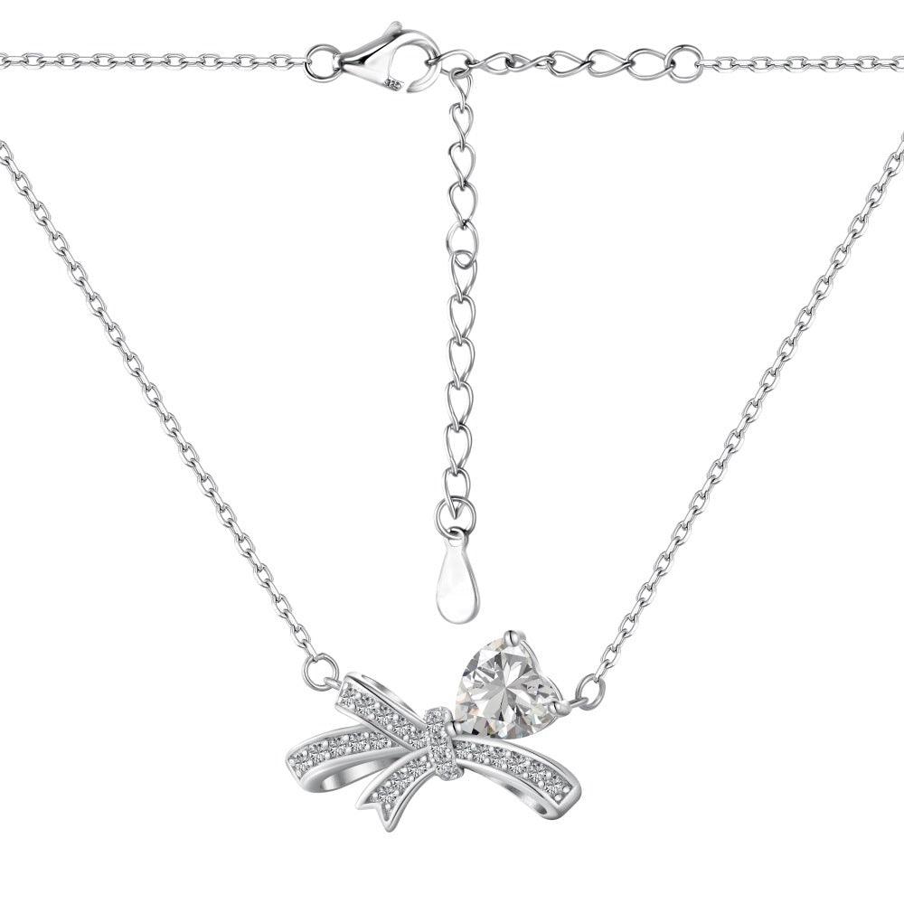 Sterling Silver Bow Necklace - Camillaboutiqueshop