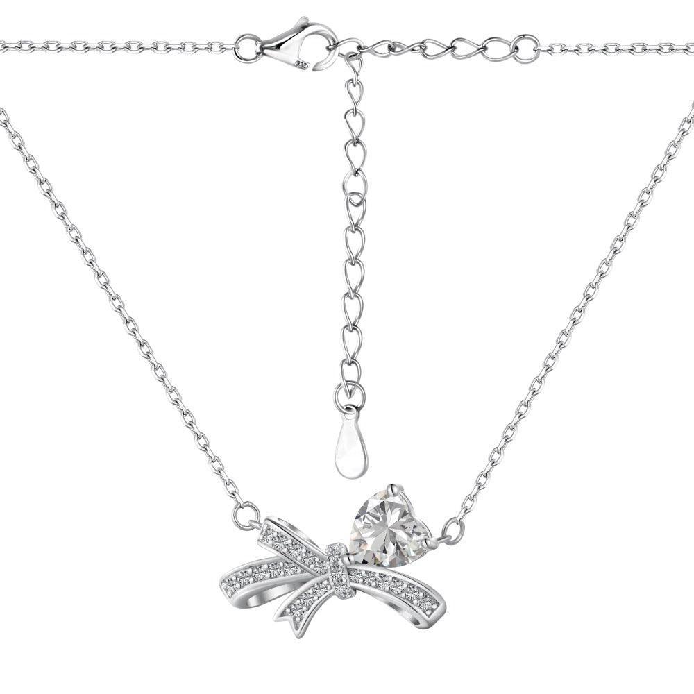 Sterling Silver Bow Necklace - camillaboutiqueshop