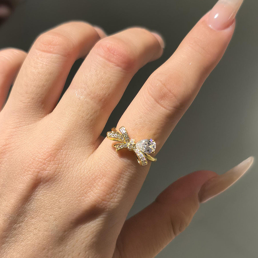 Sterling Silver Bow Ring - Camillaboutiqueshop