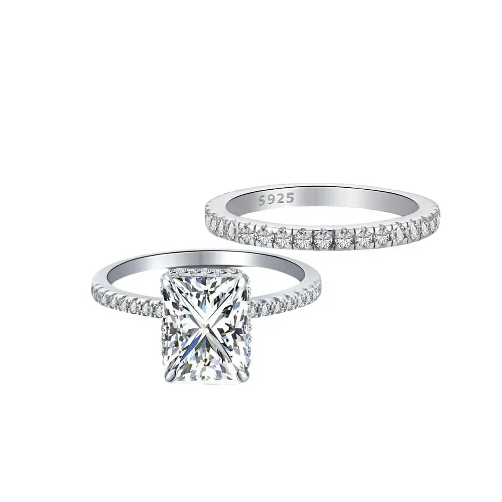 RADIANT CUT 'JASMINE'WEDDING RING SET - camillaboutiqueshop