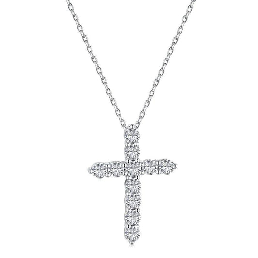 Sterling Silver Mini Cross Pendant Necklace - Camillaboutiqueshop