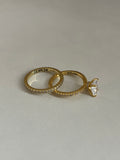 Sterling Silver Tiny Radiant Wedding Ring Set - Camillaboutiqueshop