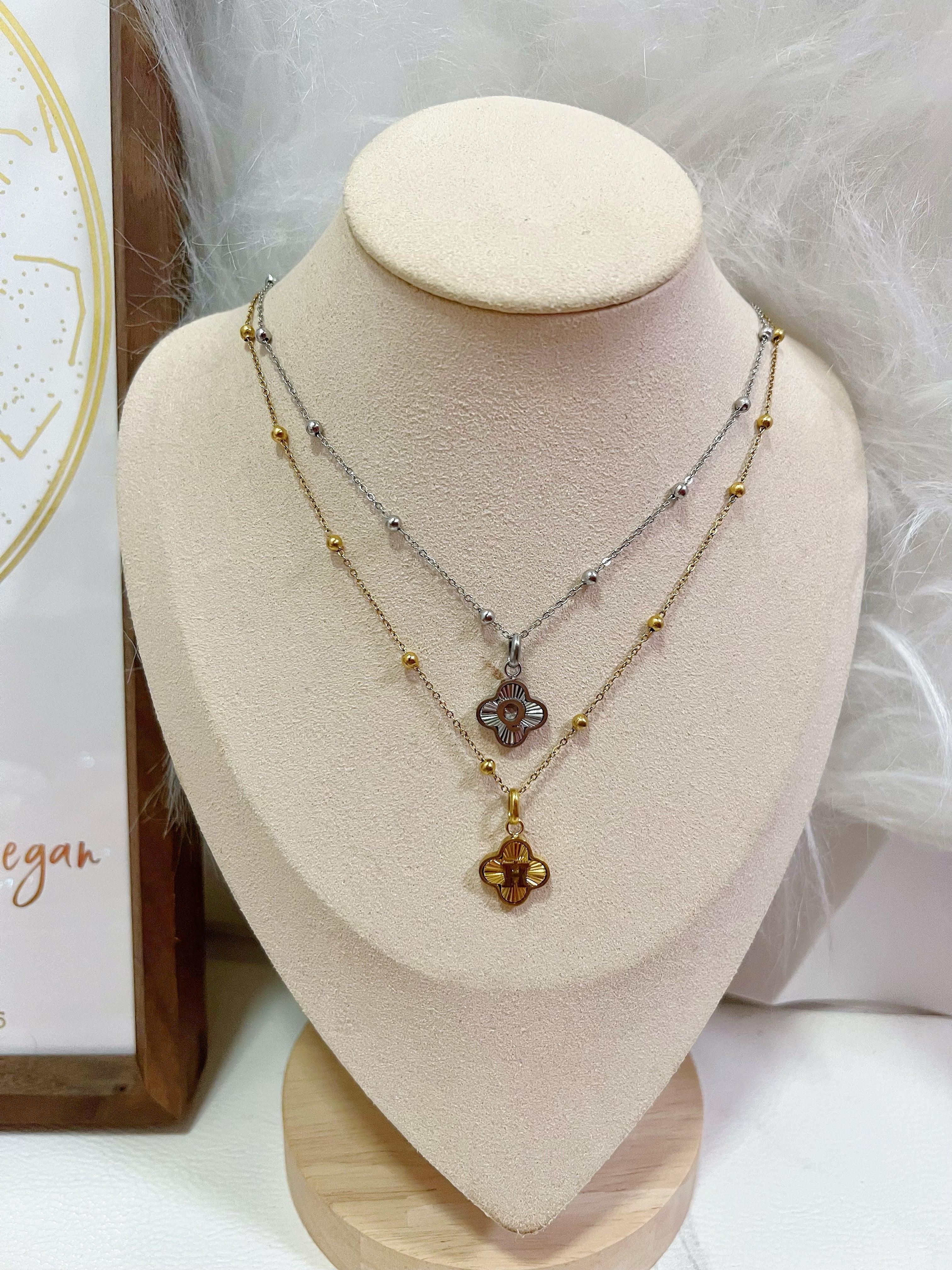 Initial Clover Necklace