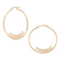 The Block Nameplate Hoops - Camillaboutiqueshop