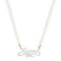 The Pearl Heart Script Name Necklace - Camillaboutiqueshop