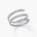 Triple Cubic Zirconia Band Ring | Sterling Silver - Camillaboutiqueshop