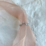 White Gold Chic Thin V Shaped Stacking Band In Sterling Silver - camillaboutiqueshop