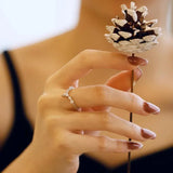 White Gold Chic Thin V Shaped Stacking Band In Sterling Silver - camillaboutiqueshop